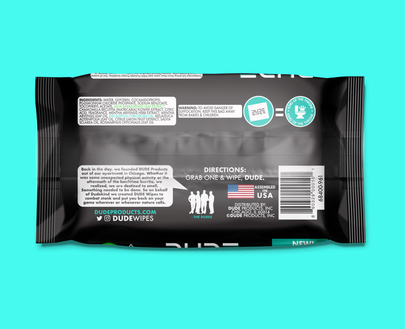 Mint Chill DUDE Wipes